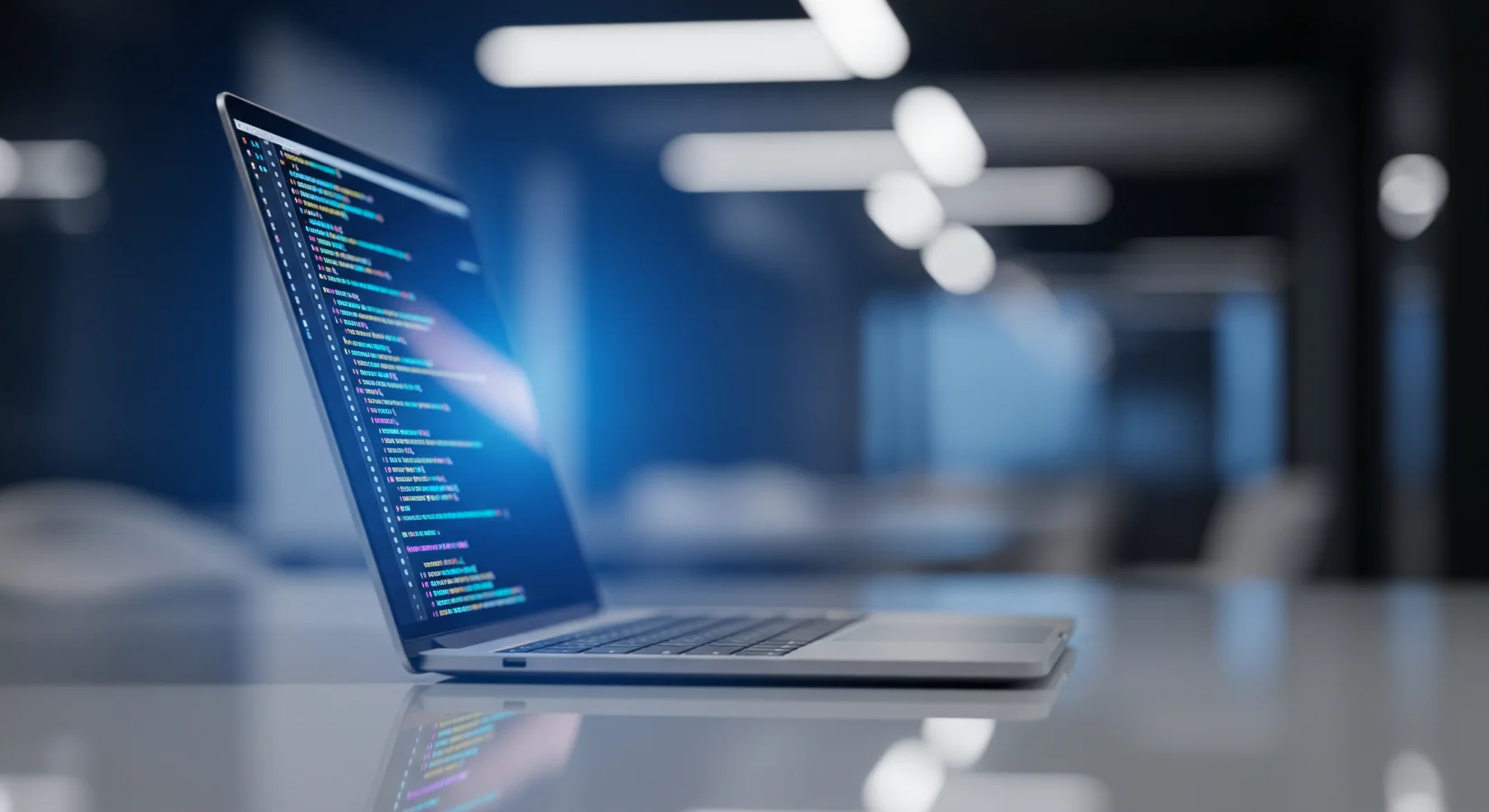 Laptop mit HTML Code